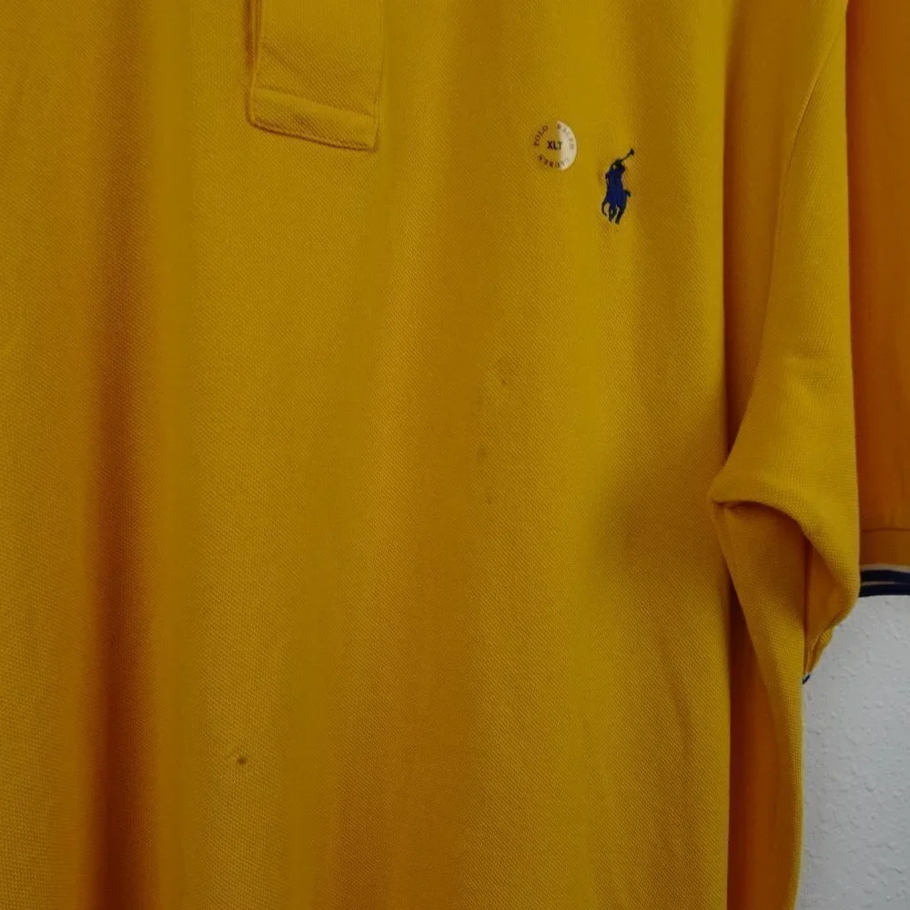 Polo Ralph Lauren Polo Shirt Big Men's Size XLT Yellow Cotton